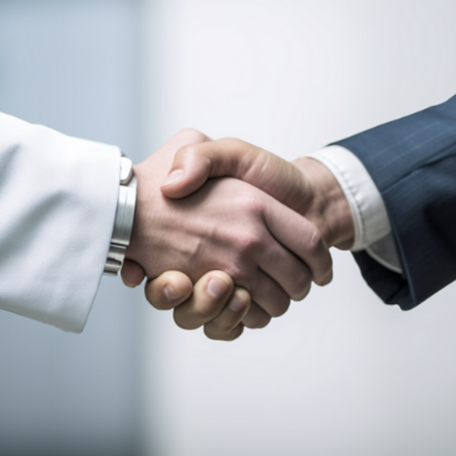 Shaking hands