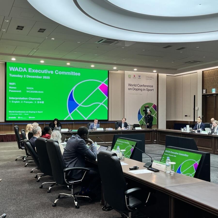 Meeting room of the WADA ExCo in Busan