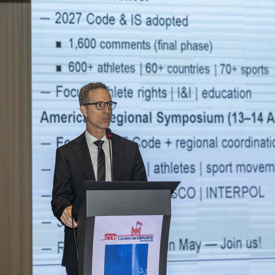 Francisco León, the Director of WADA’s Latin America and Caribbean office at CADE